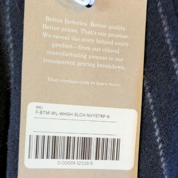 EVERLANE The ReWool® Way-High Drape Pinstripe Pant - Picture 10 of 13